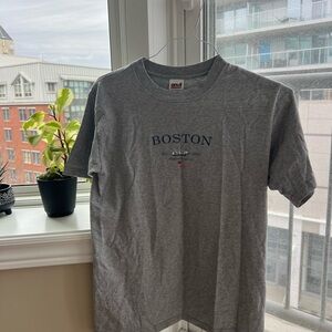 Grey Boston Graphic Men's T-Shirt